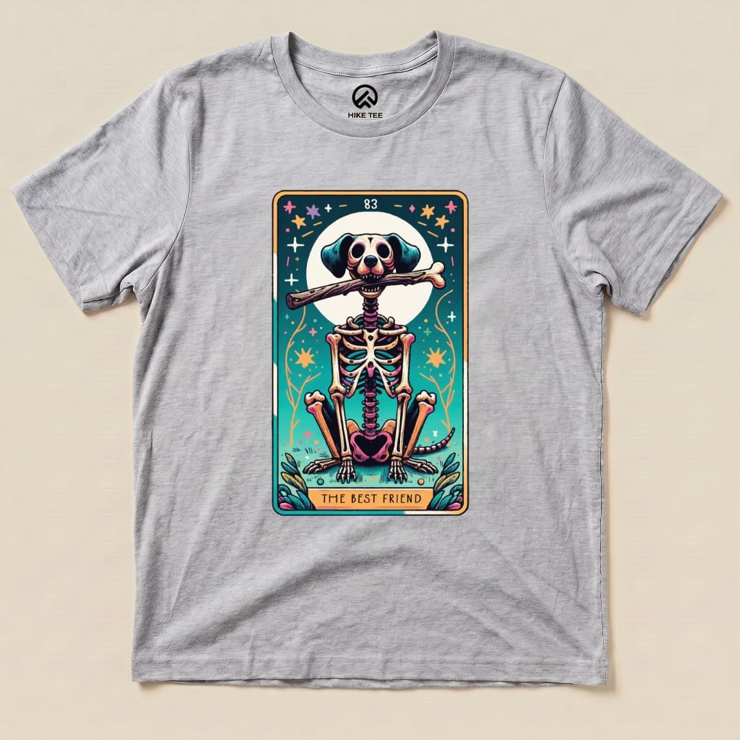 Th Best Friend Tarot Card Dog Shirt Hike Tee T-Shirt Athletic Heather / S