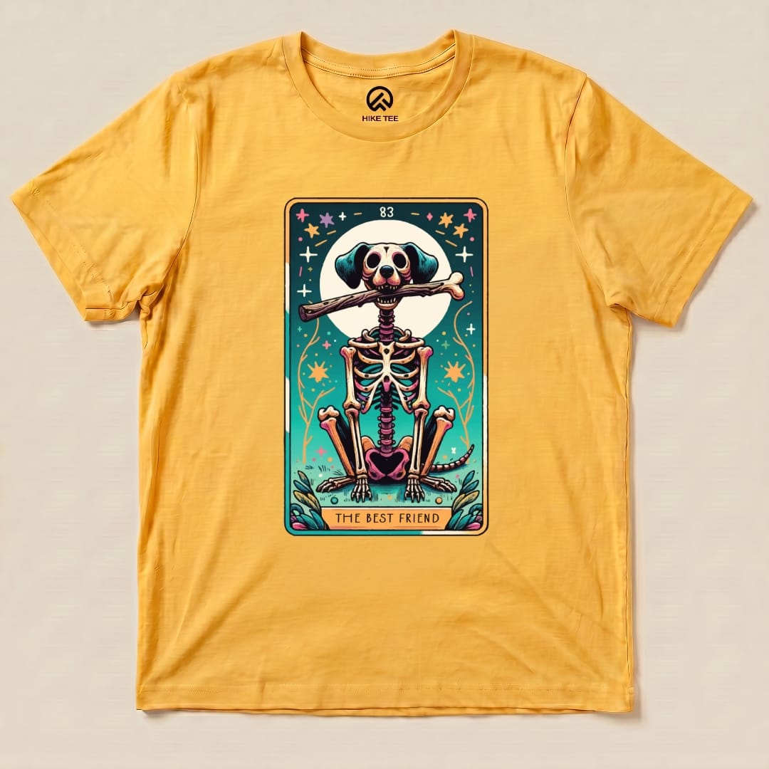 Th Best Friend Tarot Card Dog Shirt Hike Tee T-Shirt Gold / S