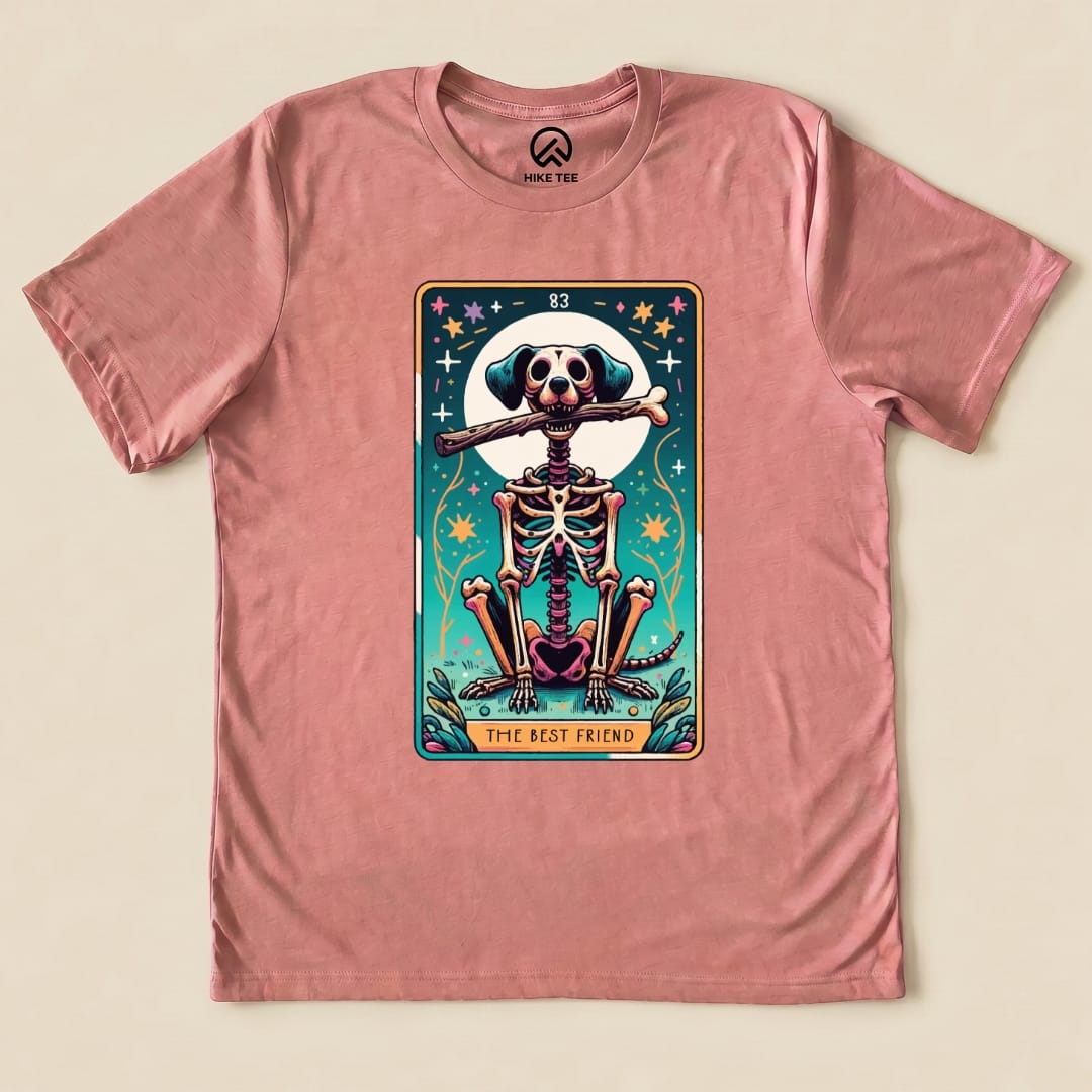 Th Best Friend Tarot Card Dog Shirt Hike Tee T-Shirt Heather Mauve / S