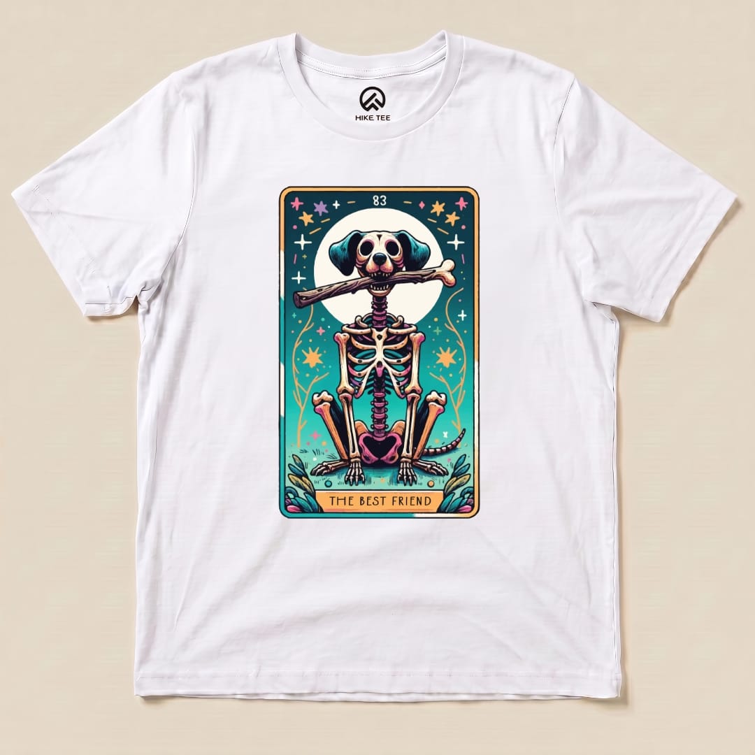 Th Best Friend Tarot Card Dog Shirt Hike Tee T-Shirt White / S