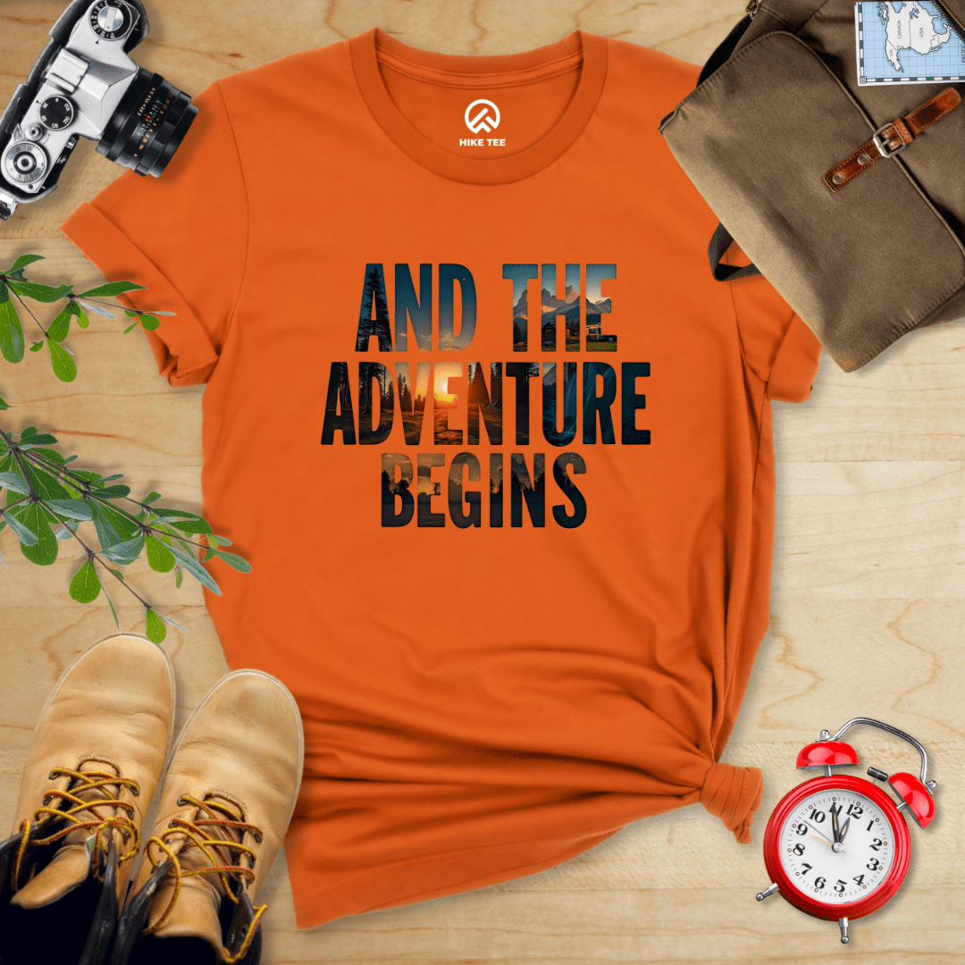 Hike Tee T-Shirt Autumn / S The Adventure Begins Shirt