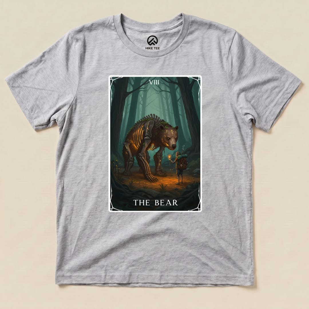 Hike Tee T-Shirt Athletic Heather / S The Bear Tarrot Card Shirt