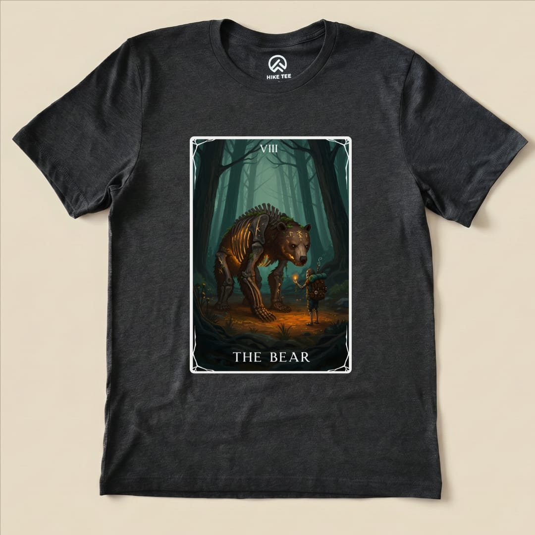 Hike Tee T-Shirt Dark Grey Heather / S The Bear Tarrot Card Shirt