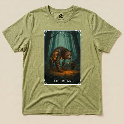 Hike Tee T-Shirt Heather Green / S The Bear Tarrot Card Shirt