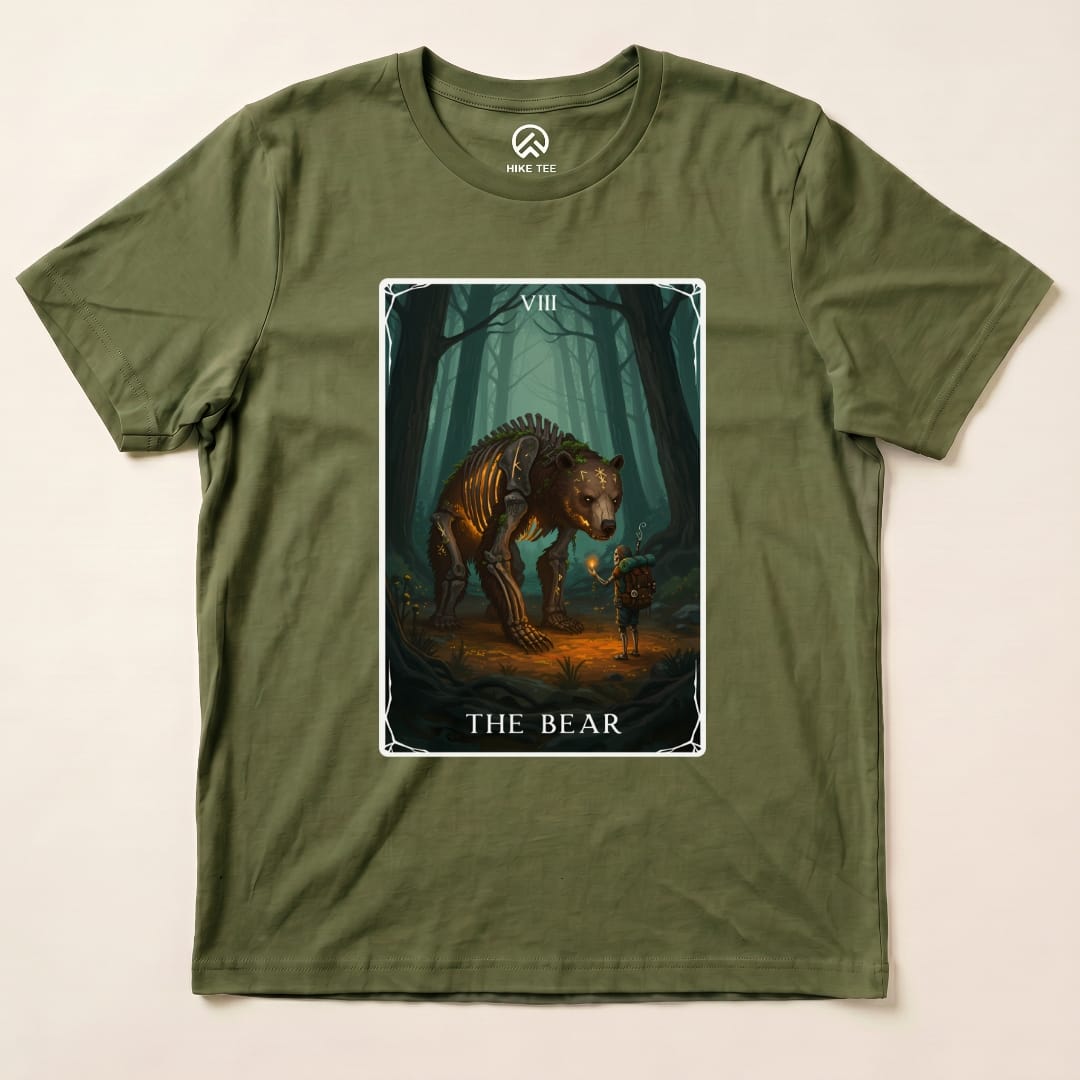 Hike Tee T-Shirt Military Green / S The Bear Tarrot Card Shirt