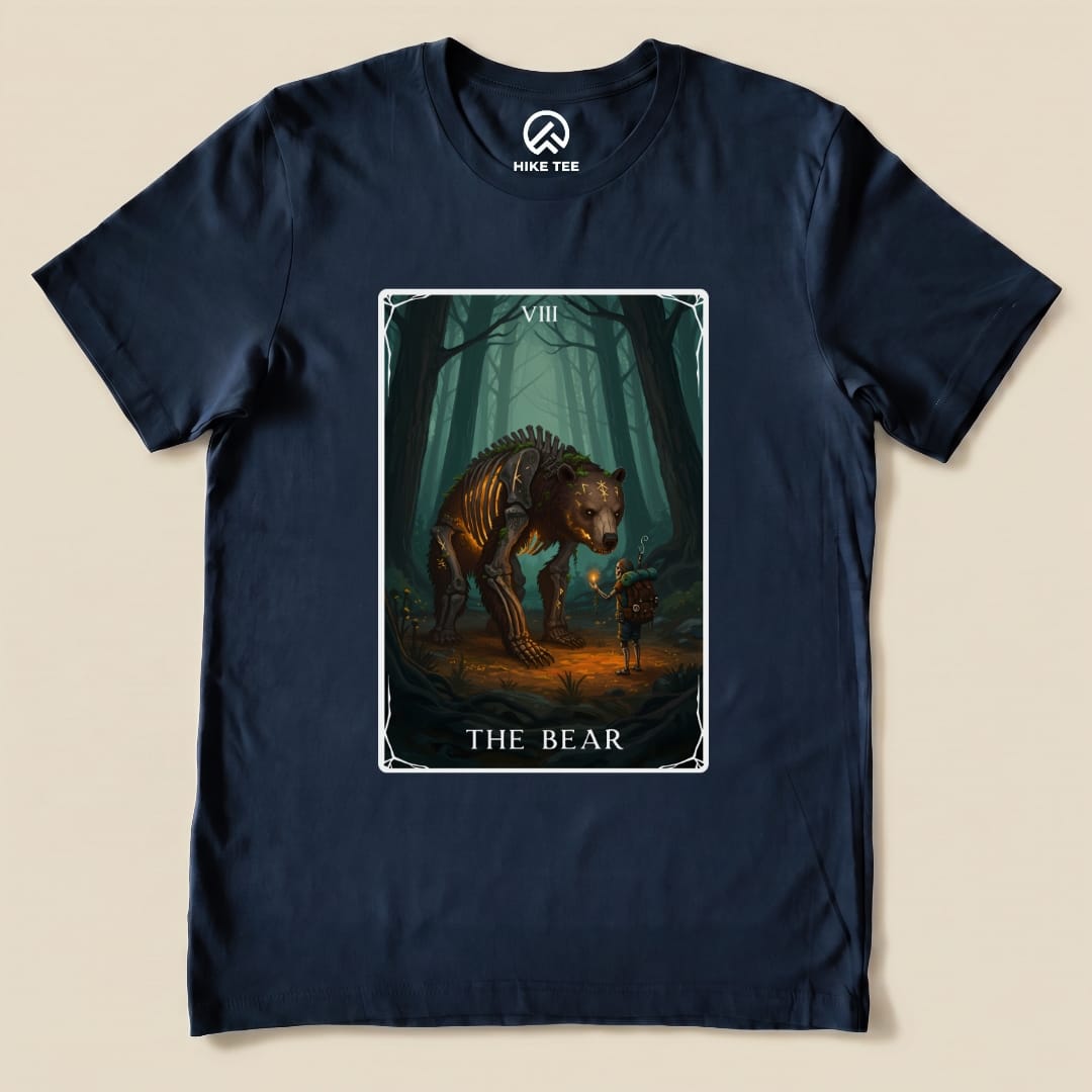 Hike Tee T-Shirt Navy / S The Bear Tarrot Card Shirt