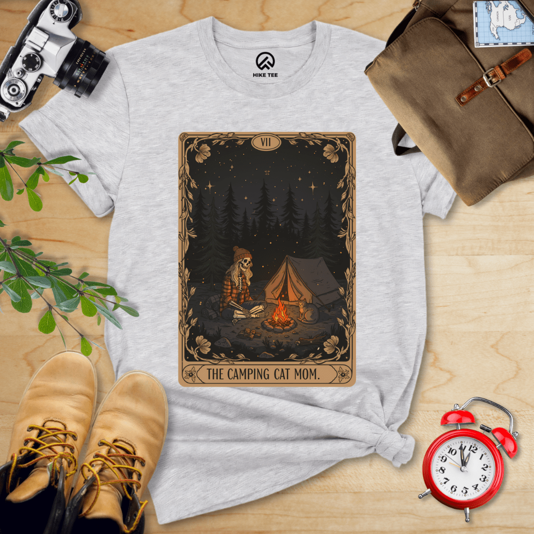 Hike Tee T-Shirt Athletic Heather / S The Camping Cat Mom Shirt