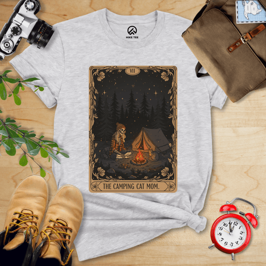 Hike Tee T-Shirt Athletic Heather / S The Camping Cat Mom Shirt