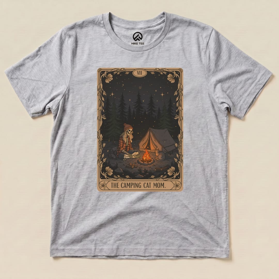 Hike Tee T-Shirt Athletic Heather / S The Camping Cat Mom Shirt
