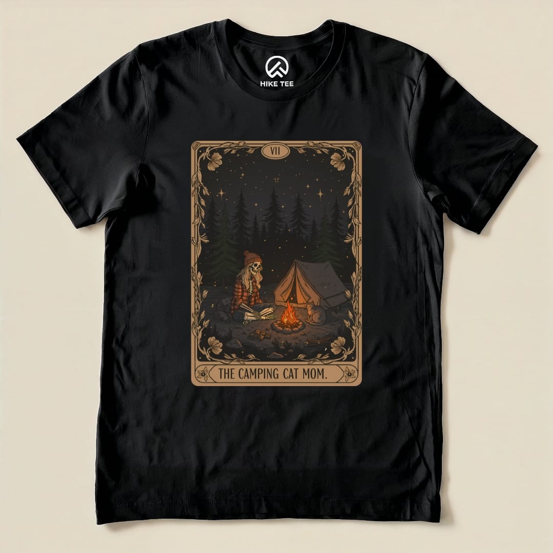 Hike Tee T-Shirt Black / S The Camping Cat Mom Shirt
