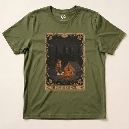 Hike Tee T-Shirt Military Green / S The Camping Cat Mom Shirt