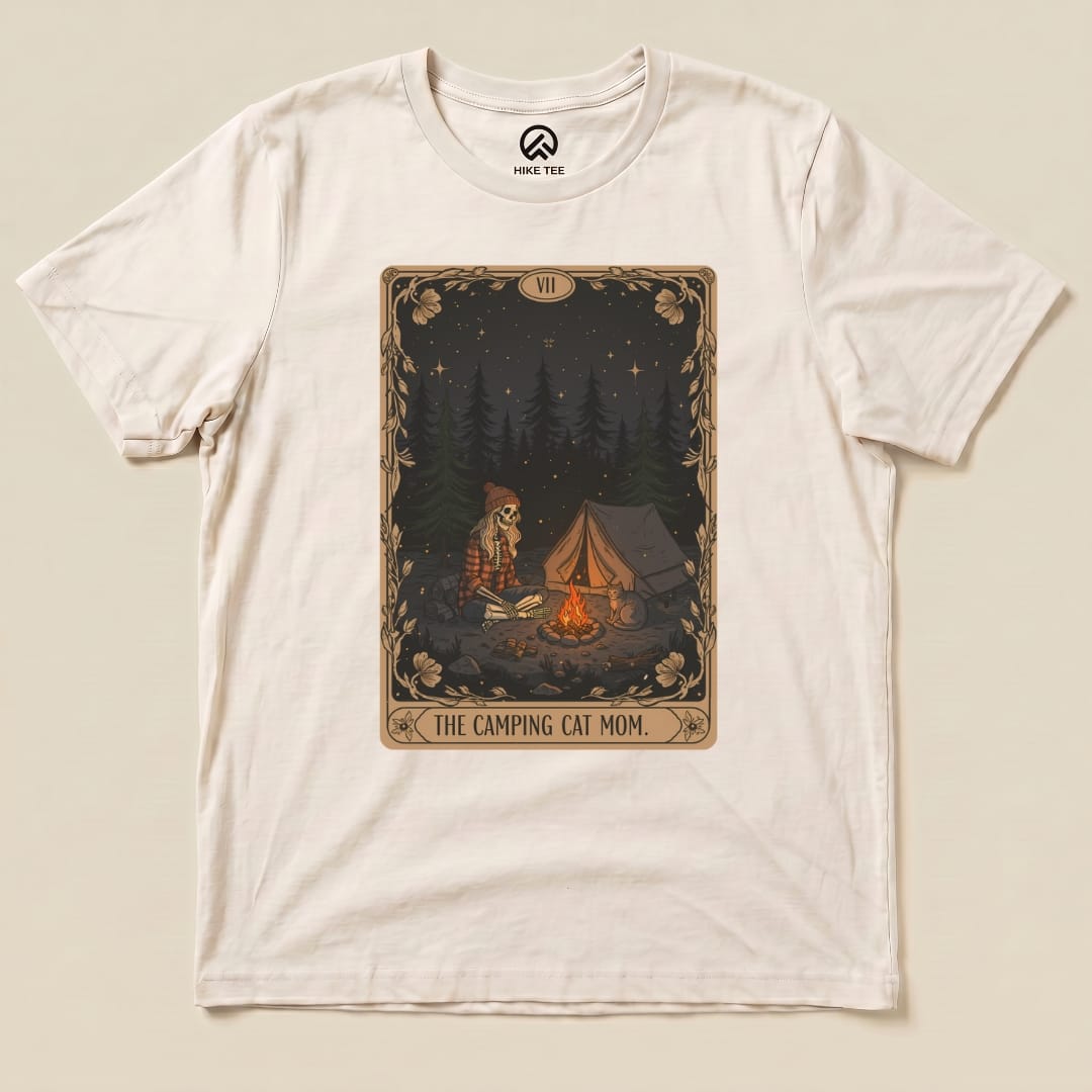 Hike Tee T-Shirt Natural / S The Camping Cat Mom Shirt