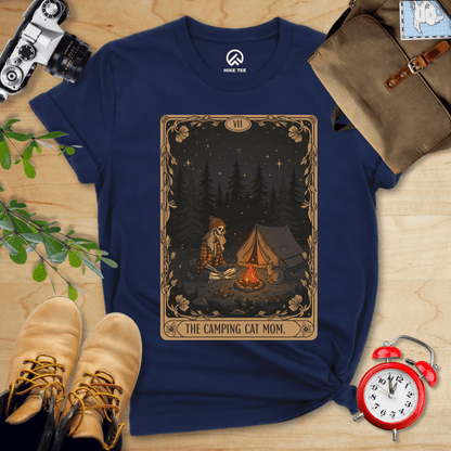 Hike Tee T-Shirt Navy / S The Camping Cat Mom Shirt