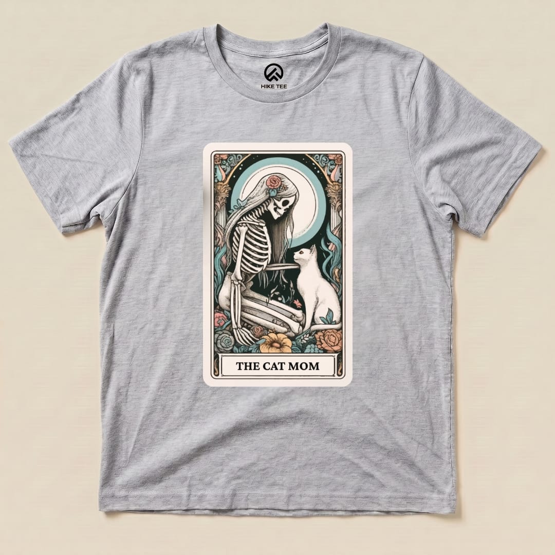 The Cat Mom Tarot Card Shirt Hike Tee T-Shirt Athletic Heather / S