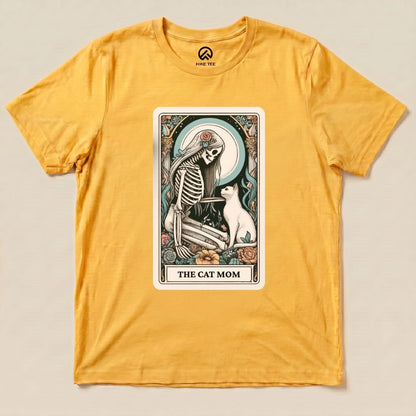 The Cat Mom Tarot Card Shirt Hike Tee T-Shirt Gold / S