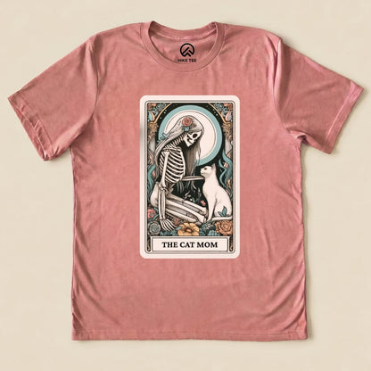 The Cat Mom Tarot Card Shirt Hike Tee T-Shirt Heather Mauve / S