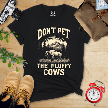 Hike Tee T-Shirt Black / S The Fluffy Cow Shirt