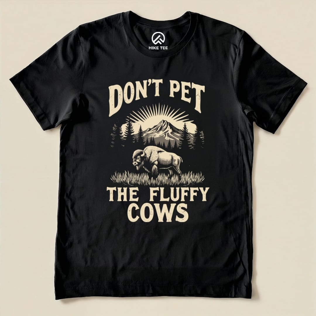 Hike Tee T-Shirt Black / S The Fluffy Cow Shirt