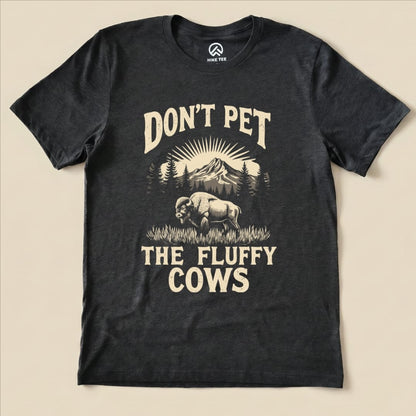 Hike Tee T-Shirt Dark Grey Heather / S The Fluffy Cow Shirt