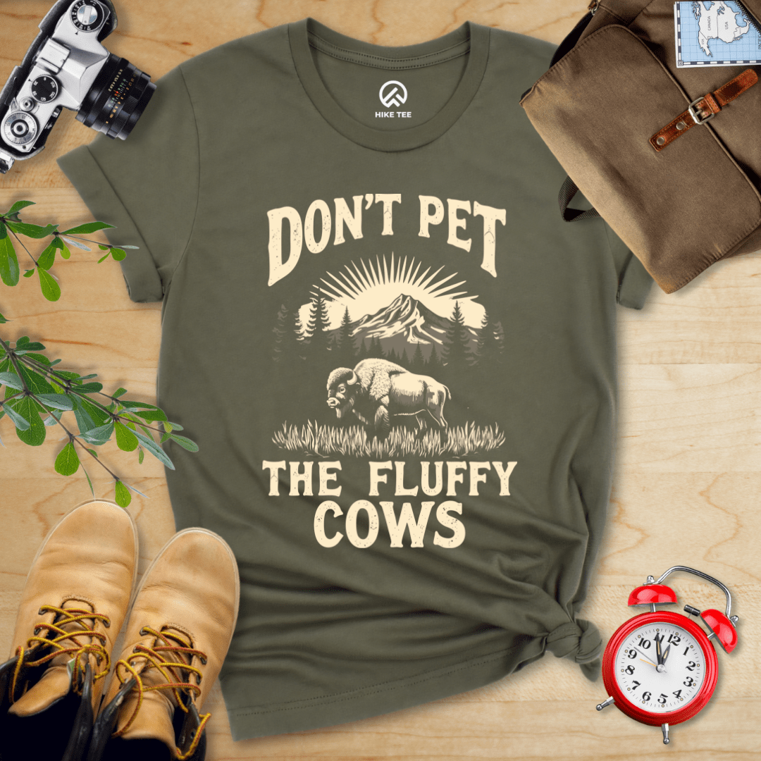 Hike Tee T-Shirt Military Green / S The Fluffy Cow Shirt