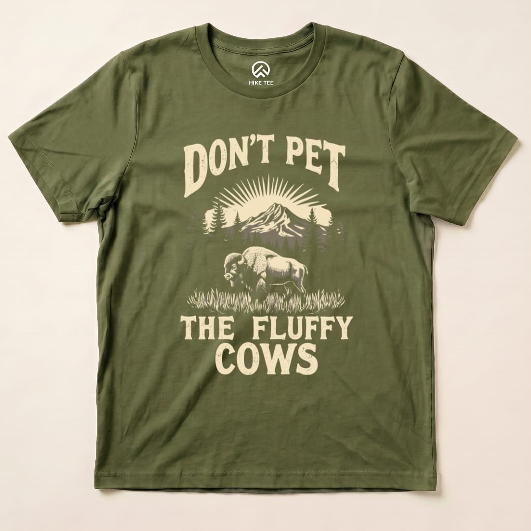 Hike Tee T-Shirt Military Green / S The Fluffy Cow Shirt