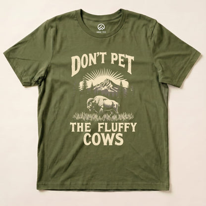 Hike Tee T-Shirt Military Green / S The Fluffy Cow Shirt