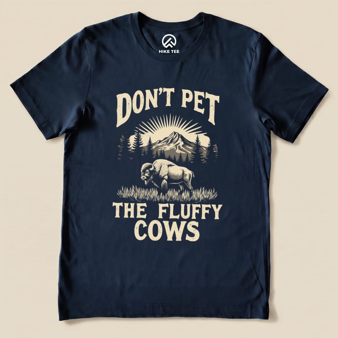 Hike Tee T-Shirt Navy / S The Fluffy Cow Shirt