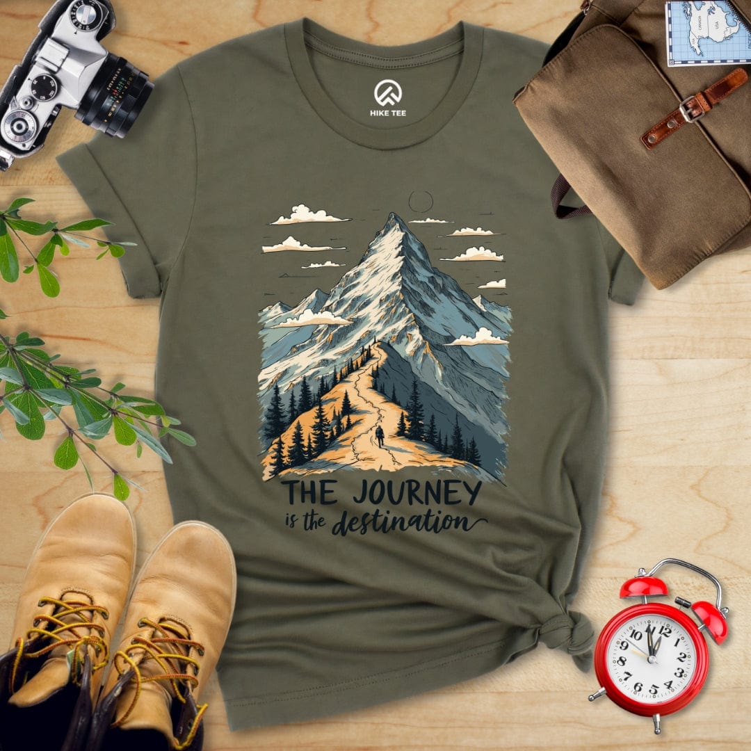 Hike Tee T-Shirt Military Green / S The Journey Shirt