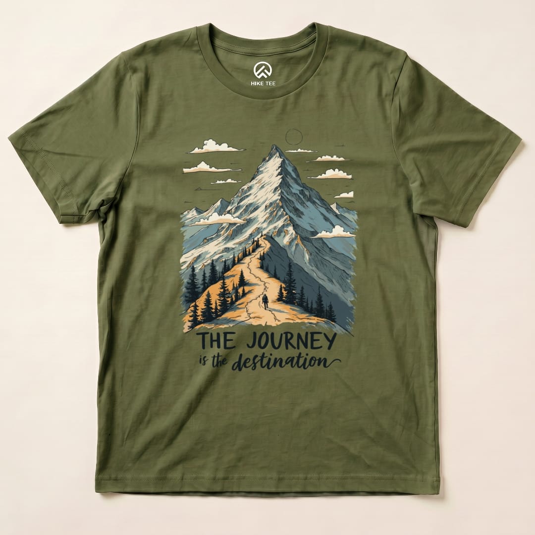 Hike Tee T-Shirt Military Green / S The Journey Shirt