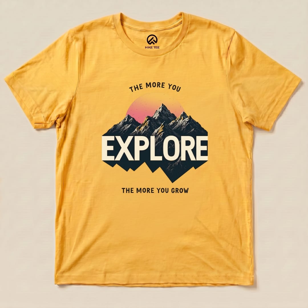 The More You Explore Shirt Hike Tee T-Shirt Gold / S
