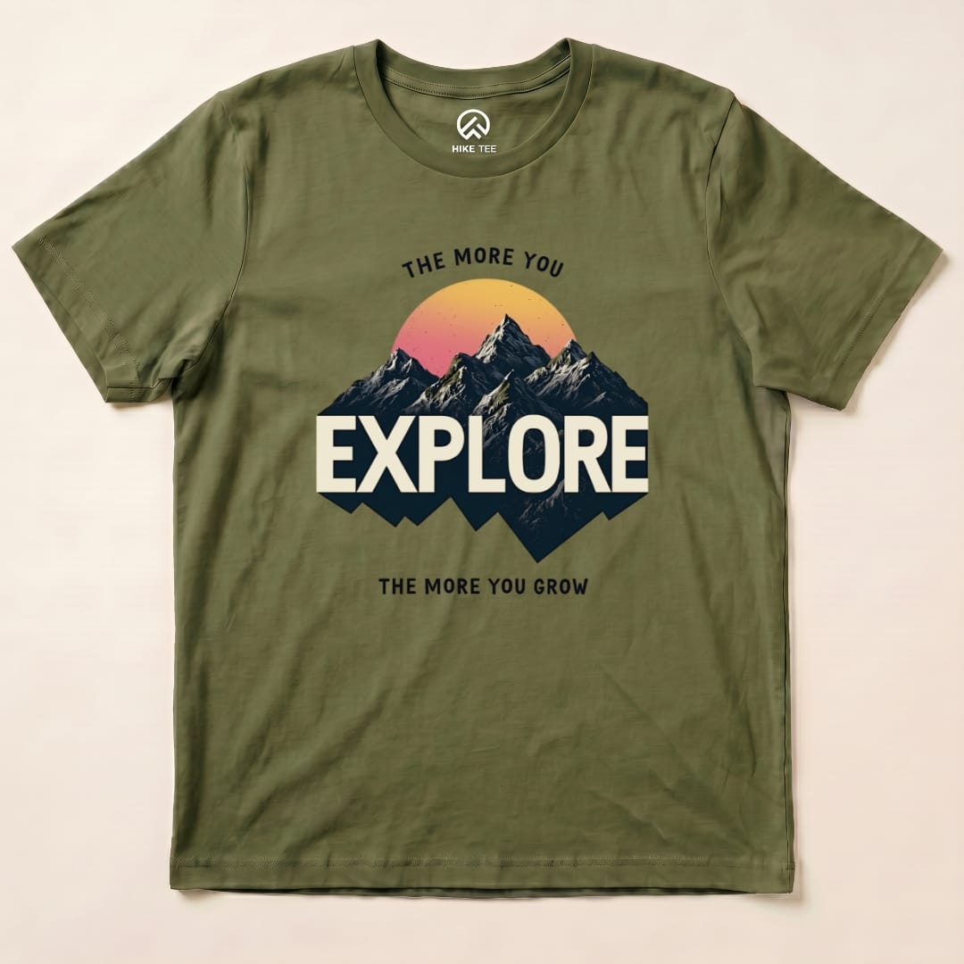 The More You Explore Shirt Hike Tee T-Shirt Military Green / S