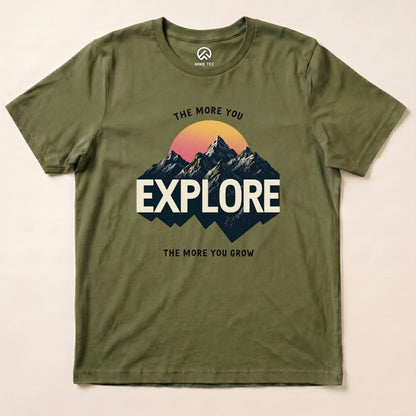 The More You Explore Shirt Hike Tee T-Shirt Military Green / S