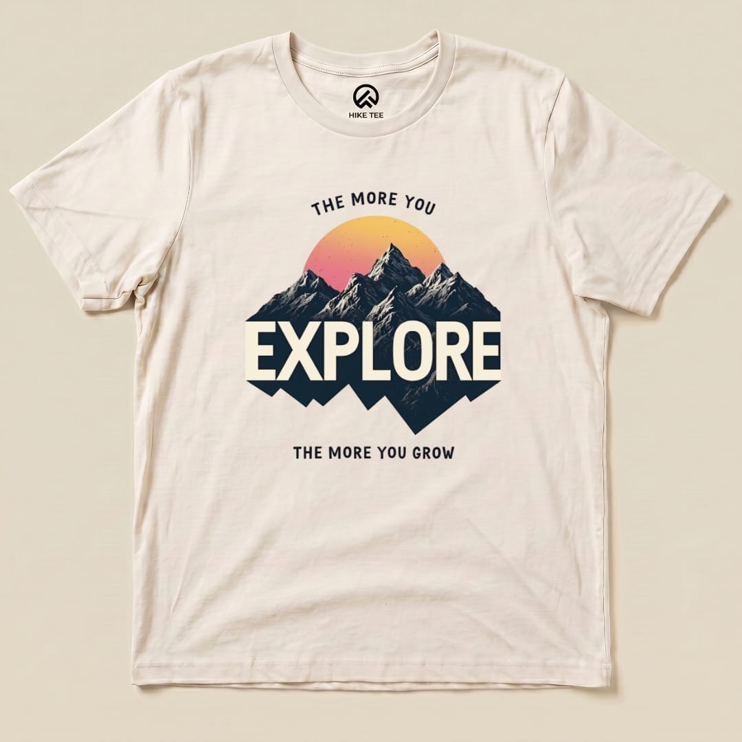 The More You Explore Shirt Hike Tee T-Shirt Natural / S
