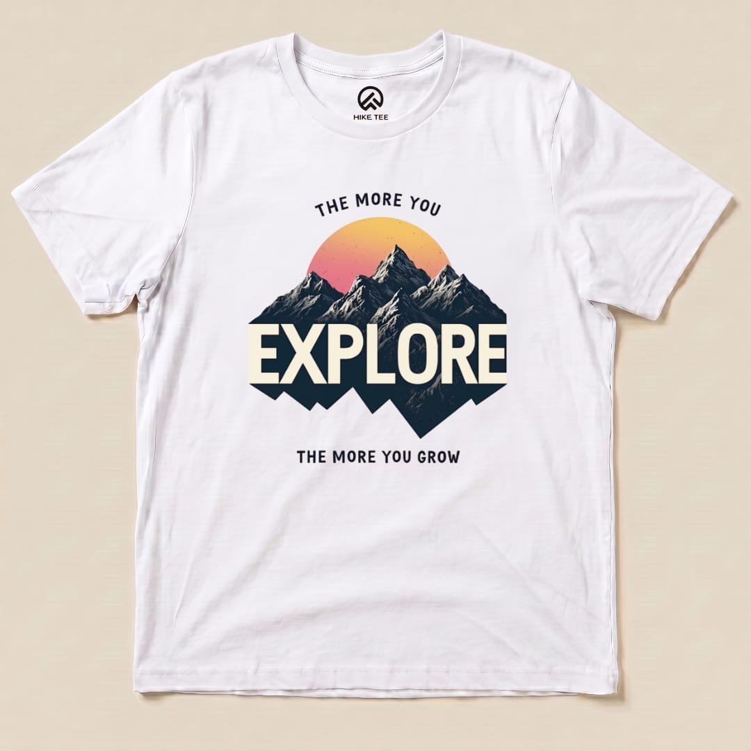 The More You Explore Shirt Hike Tee T-Shirt White / S
