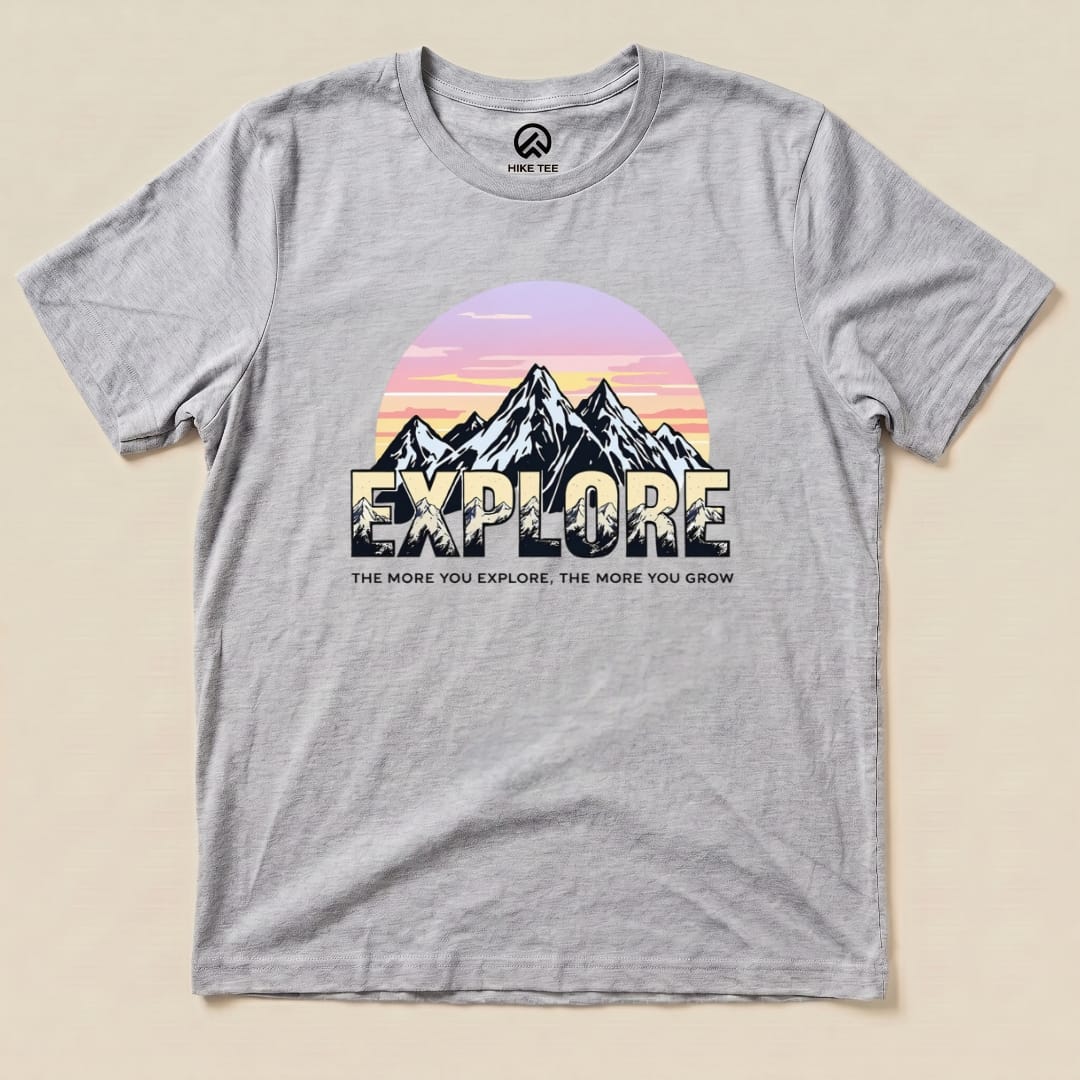 The More You Explore The More You Grow Shirt Hike Tee T-Shirt Athletic Heather / S