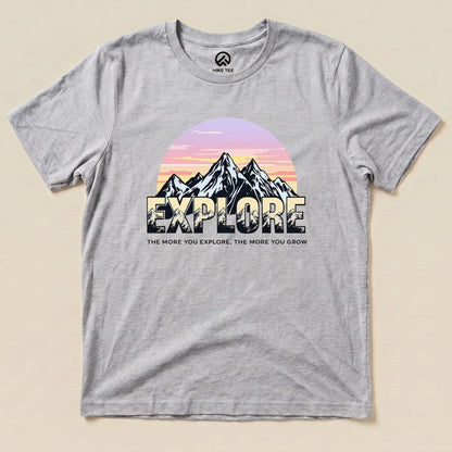 The More You Explore The More You Grow Shirt Hike Tee T-Shirt Athletic Heather / S
