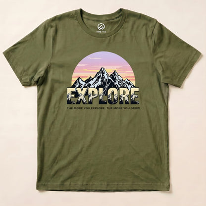 The More You Explore The More You Grow Shirt Hike Tee T-Shirt Military Green / S
