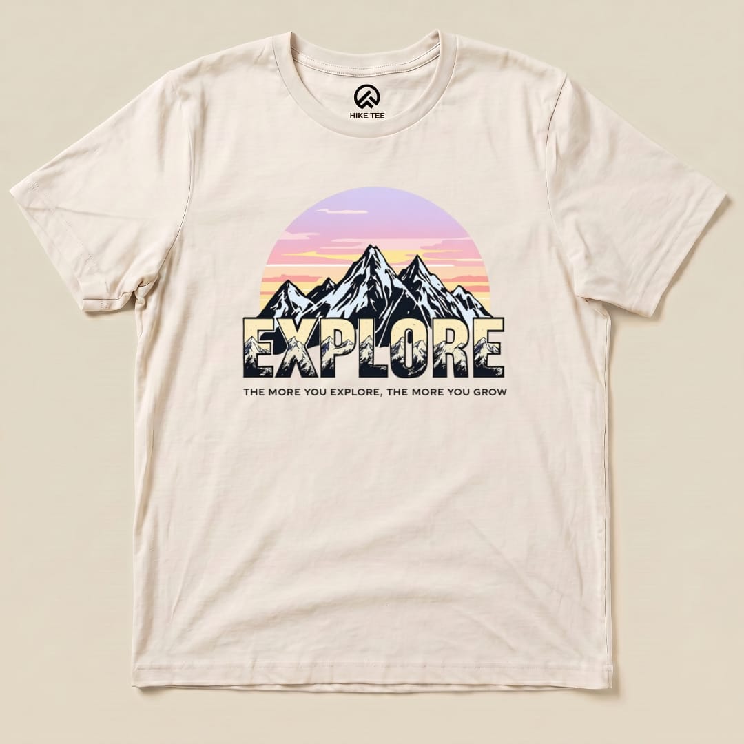 The More You Explore The More You Grow Shirt Hike Tee T-Shirt Natural / S