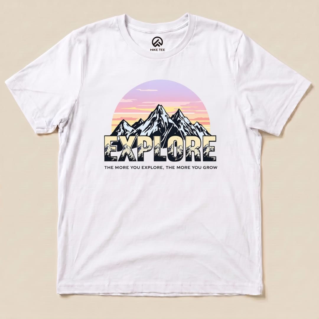 The More You Explore The More You Grow Shirt Hike Tee T-Shirt White / S