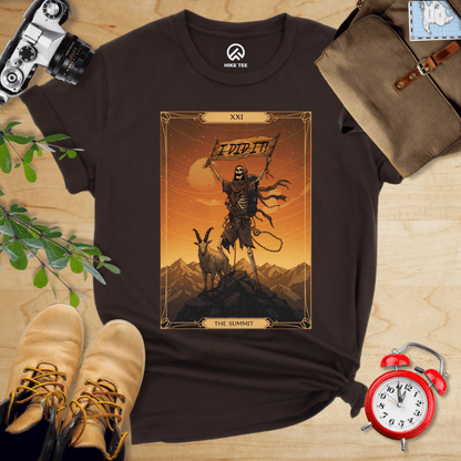 Hike Tee T-Shirt Brown / S The Summit Tarrot Card Shirt