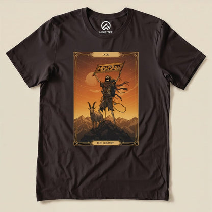 Hike Tee T-Shirt Brown / S The Summit Tarrot Card Shirt