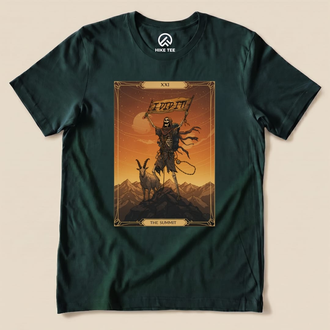 Hike Tee T-Shirt Forest / S The Summit Tarrot Card Shirt