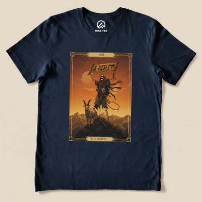Hike Tee T-Shirt Navy / S The Summit Tarrot Card Shirt