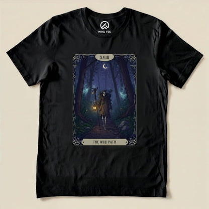 Hike Tee T-Shirt Black / S The Wild Path Tarrot Card Shiirt