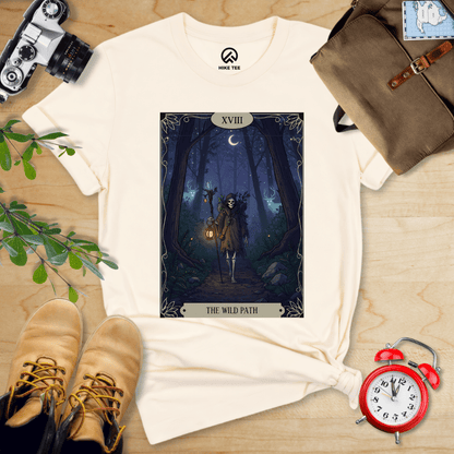 Hike Tee T-Shirt Natural / S The Wild Path Tarrot Card Shiirt