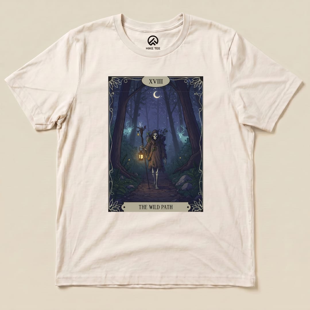 Hike Tee T-Shirt Natural / S The Wild Path Tarrot Card Shiirt