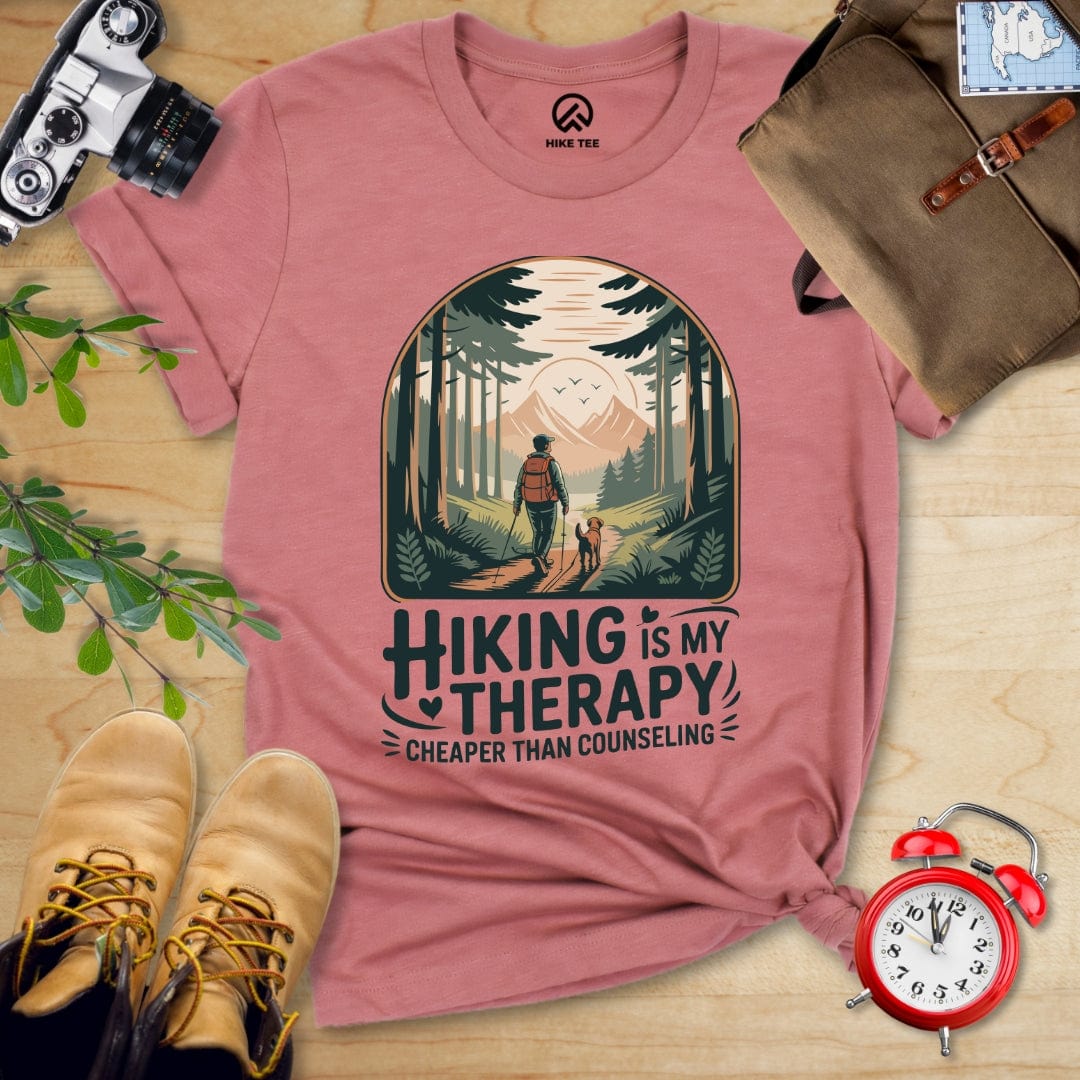 Hike Tee T-Shirt Heather Mauve / S Therapy Hiking Shirt