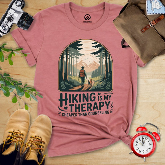 Hike Tee T-Shirt Heather Mauve / S Therapy Hiking Shirt