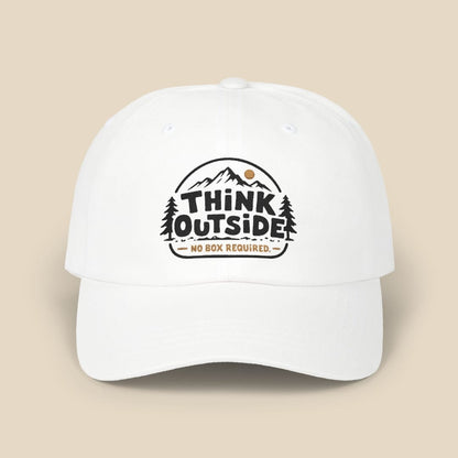 Think Outside No Box Cap Hike Tee Hats White