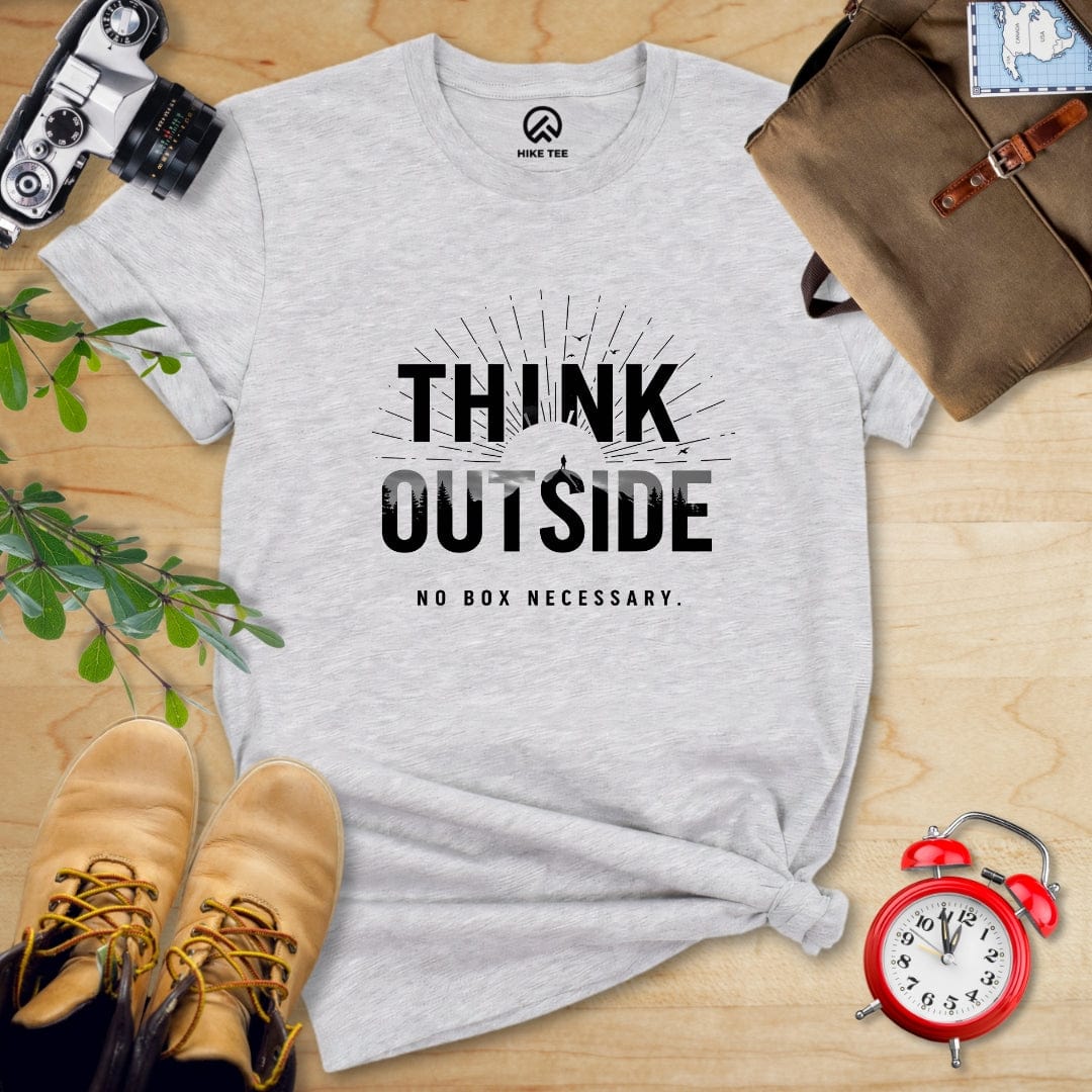 Hike Tee T-Shirt Athletic Heather / S Think Outside No Box Necessary Shirt